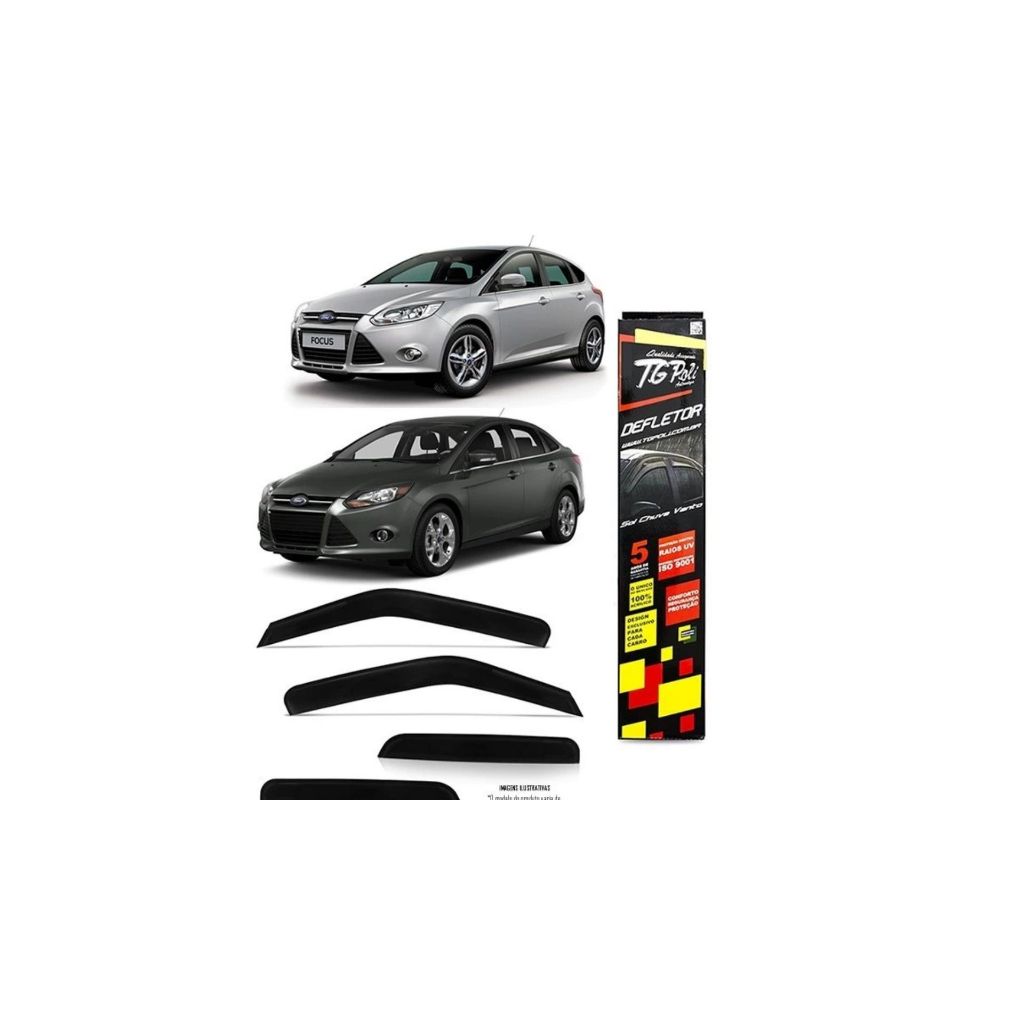 Calha de Chuva para Carro (Defletor) Ford Focus Hatch/Sedan 10/13 4 Portas