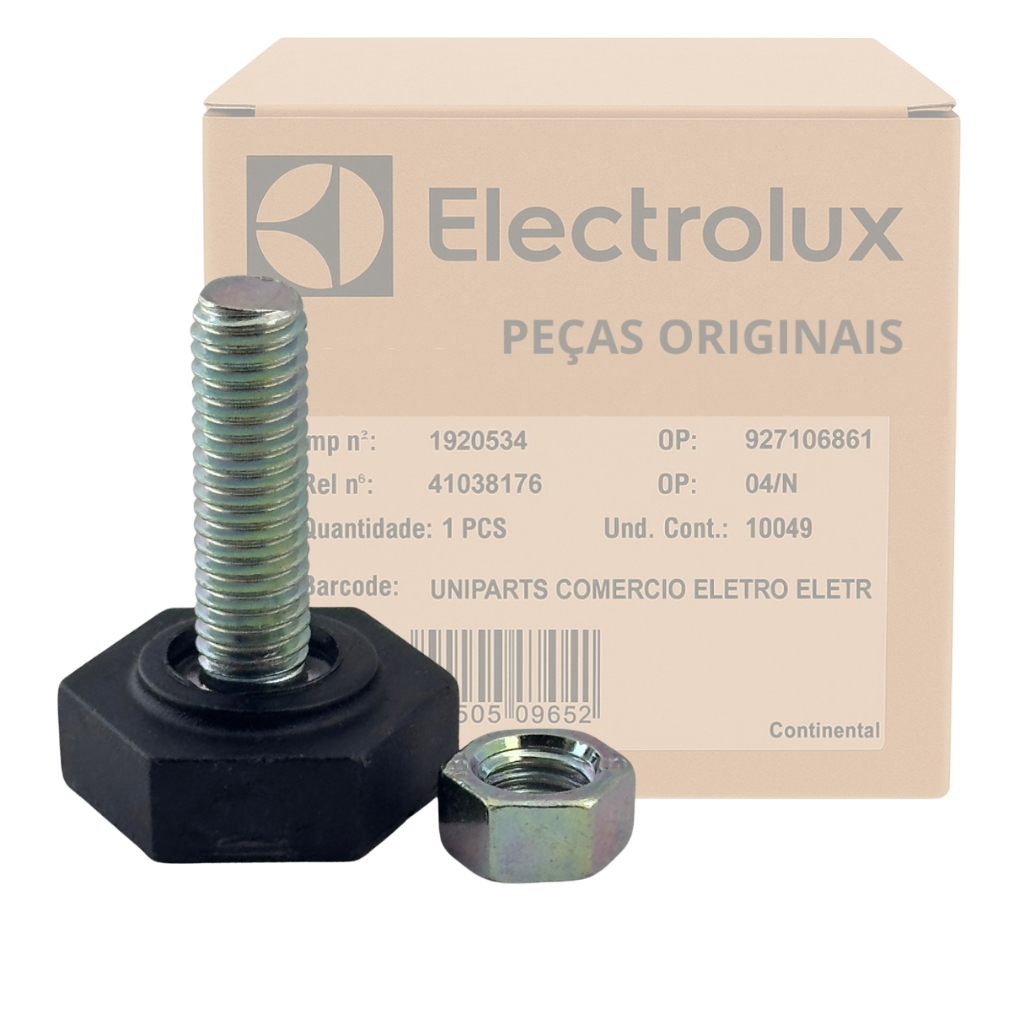 Pé Nivelador Original Electroulux A09544301 Para Lava-Louças Le09b Le09x Le12b Le12x Lf12x Ll65b