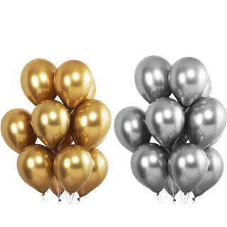 25 Balão Bexiga Látex Cromado Brilhante 10 Polegadas Para Festa Metalizado em Oferta na Shopee