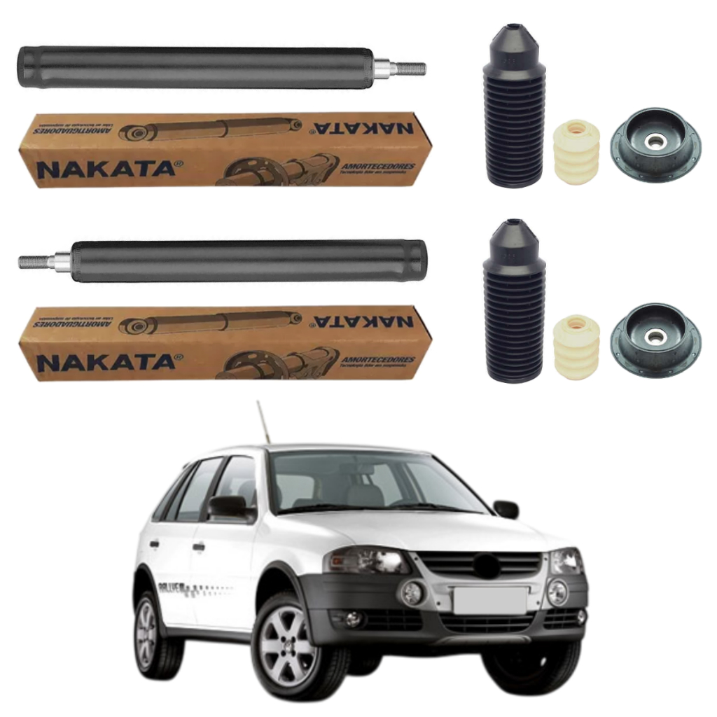 PAR AMORTECEDOR DIANTEIRO GOL RALLYE G3 G4 NAKATA + KIT