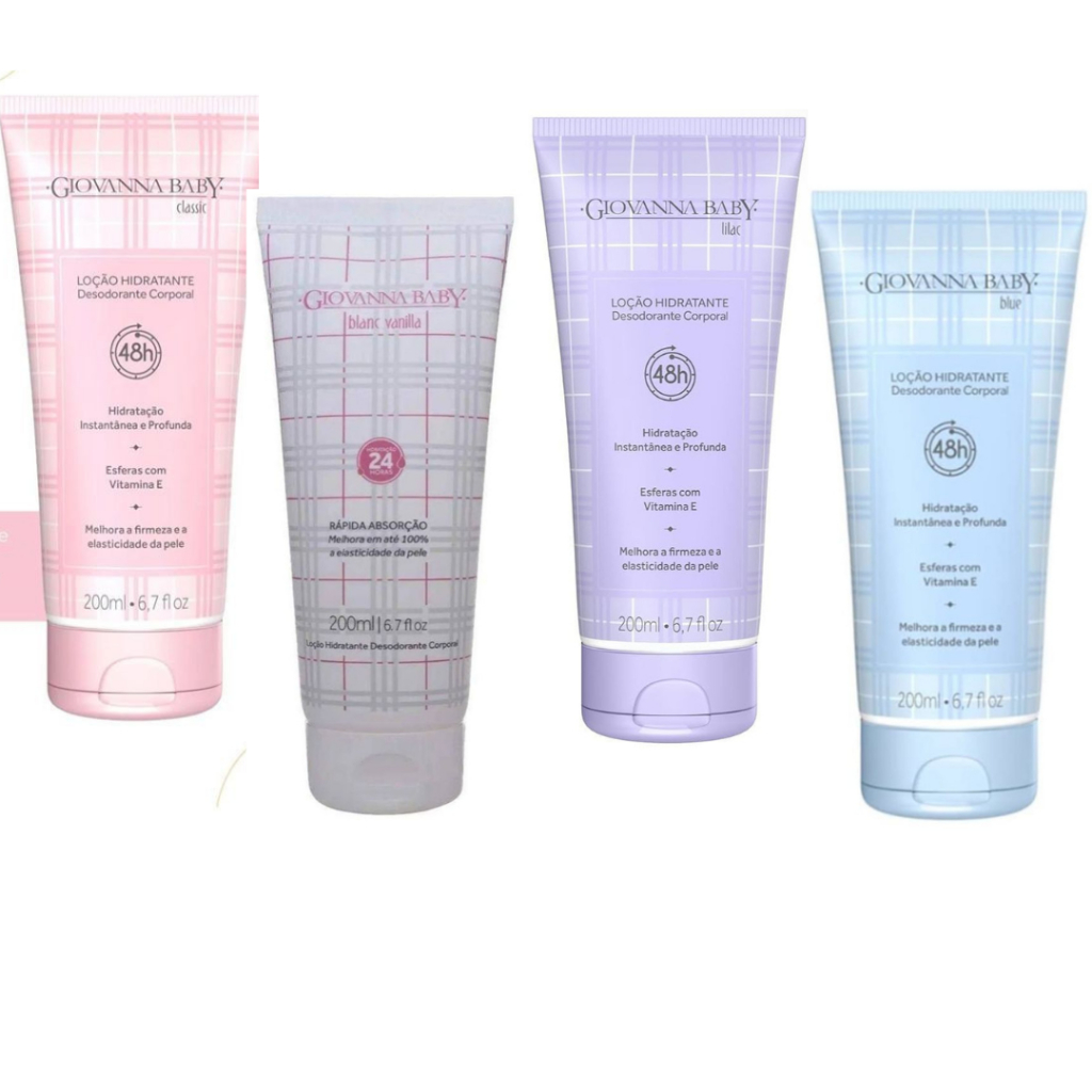 Loção Hidratante Giovanna Baby Blue, Classic, Vanilla 200ml