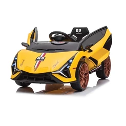 Carro Elétrico Infantil Amarelo 12v Com Luz E Som Toys Import Mc24371