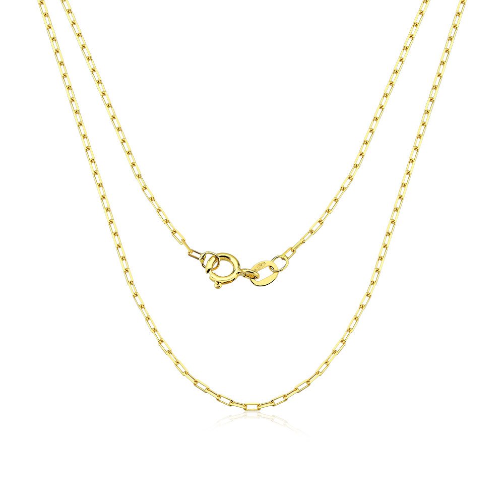 Corrente de ouro 18k cadeado 40cm