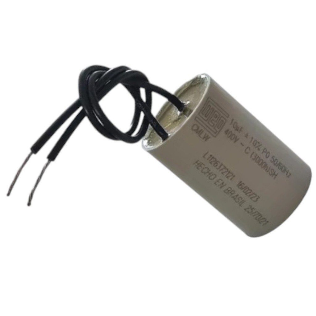 Capacitor permanente 10uf 400v de 2 fios Weg para Motor de portão 220v