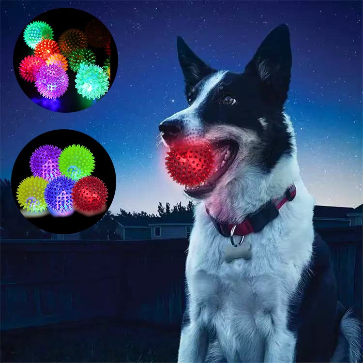 Brinquedo Mordedor Pra Pet Cachorro Bolinha E Osso Com Espinhos  Led em Oferta na Shopee