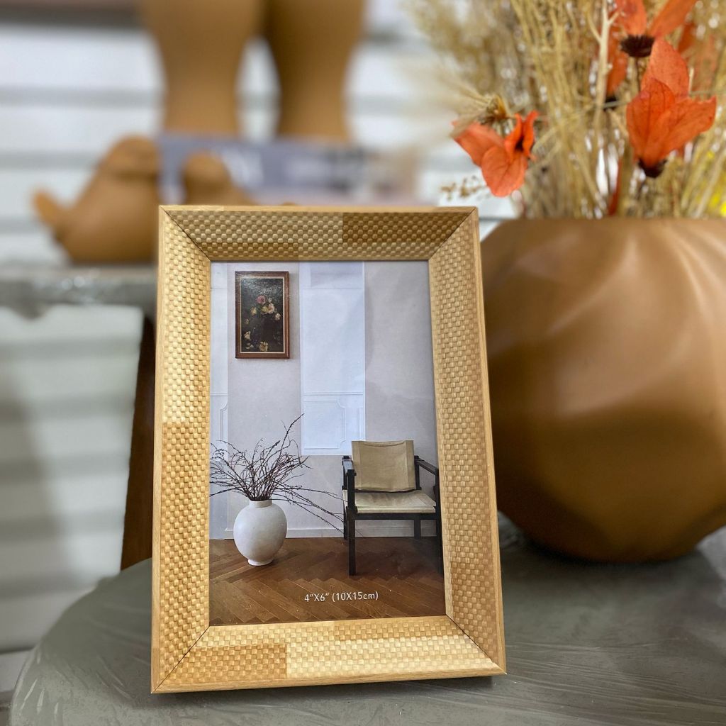 Porta Retrato de Mesa com Moldura e Acetato Porta Fotos Escritório Sala Quarto