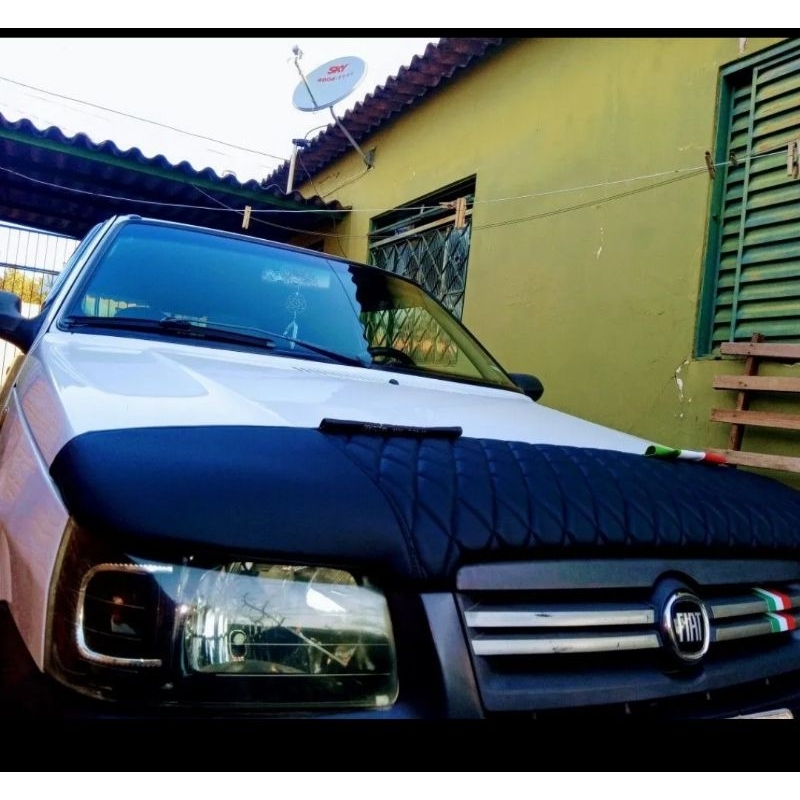 protetor de capô estilo eurolook para Fiat uno 2004 a 2013- protetor de capô Fiat uno