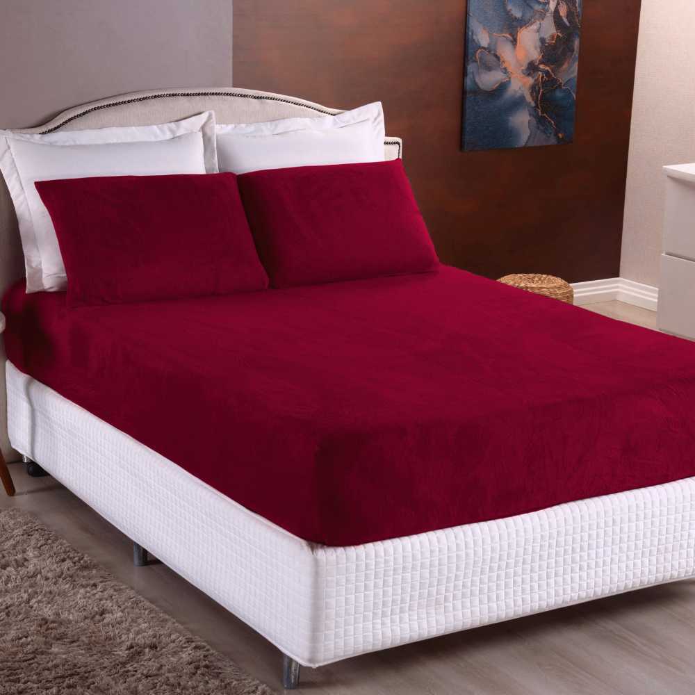 Jogo de Cama Plush King 03 Peças Manta Microfibra Flannel Soft