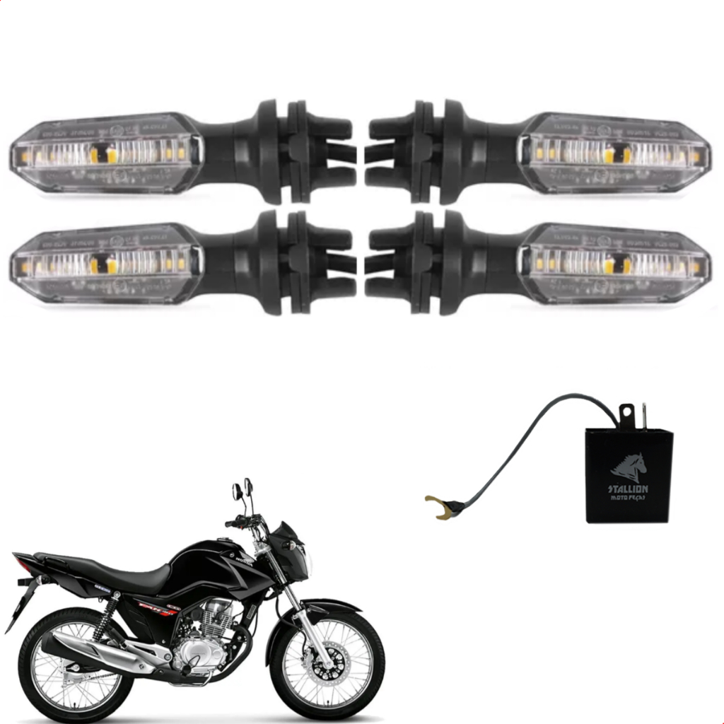 Pisca Seta Led Stallion E Rele Para Cb 250 Twister 2020 Kit 4 Unidades em Oferta na Shopee