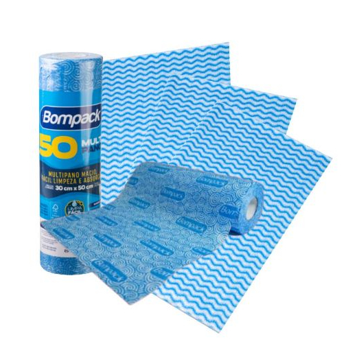 Panos Multiuso p/ cozinha com 50 Panos Antibacterianos Bompack em Oferta na Shopee