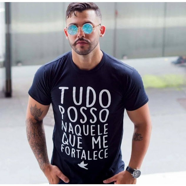 Camista Jesus Diversas Camisetas Masculinas Estampa Deus Manga Curta Gospel