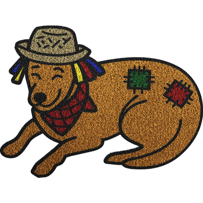 Tapete / Capacho Cachorro Caramelo Decoração Porta Quarto