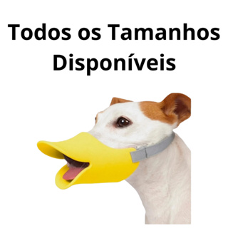 Focinheira Bico De Pato Em Silicone Amarelo tamanho P M G Maleavel para Cachorro Cão Cães em Oferta na Shopee