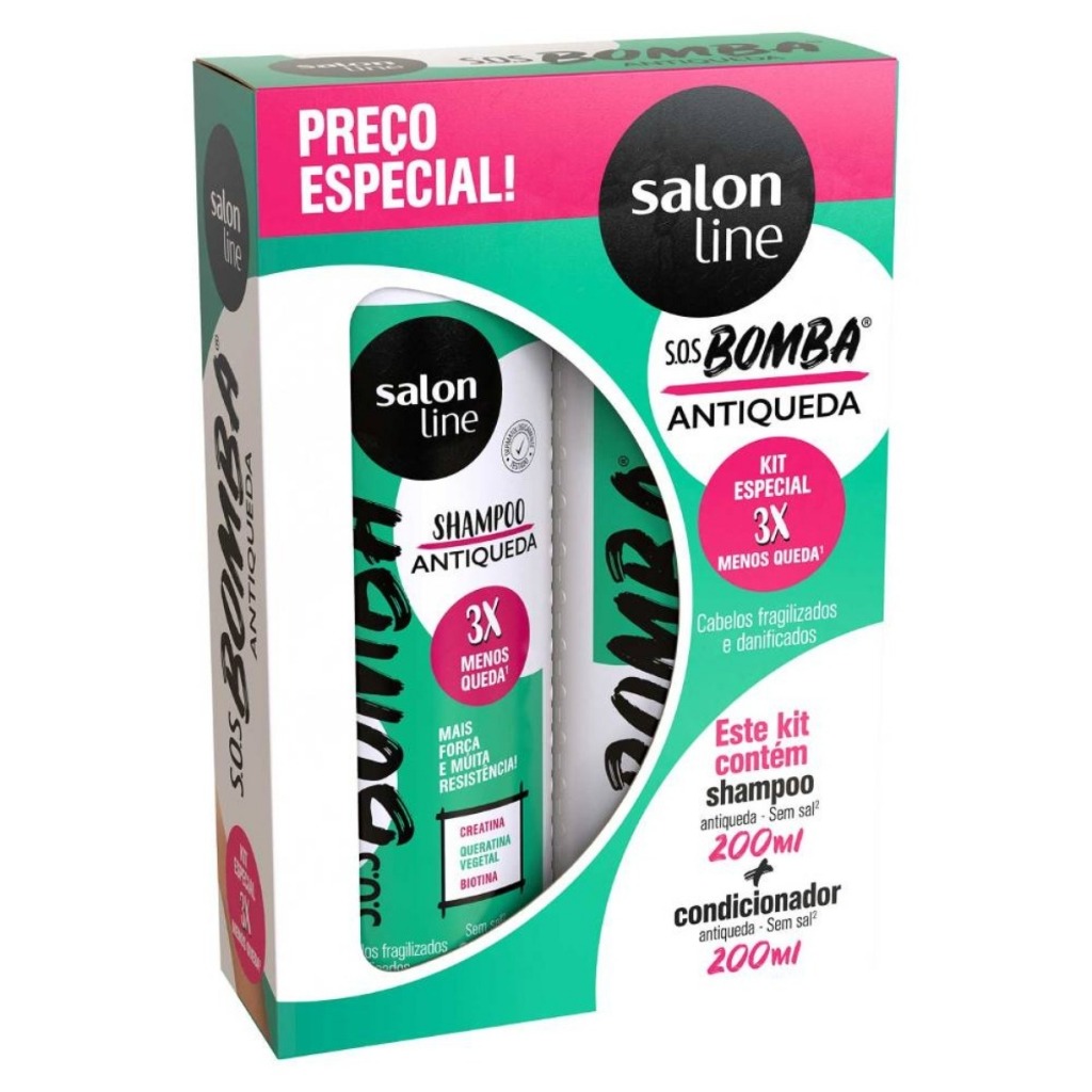 Shampoo + Condicionador Salon Line 200 Ml Bomba Antiqueda