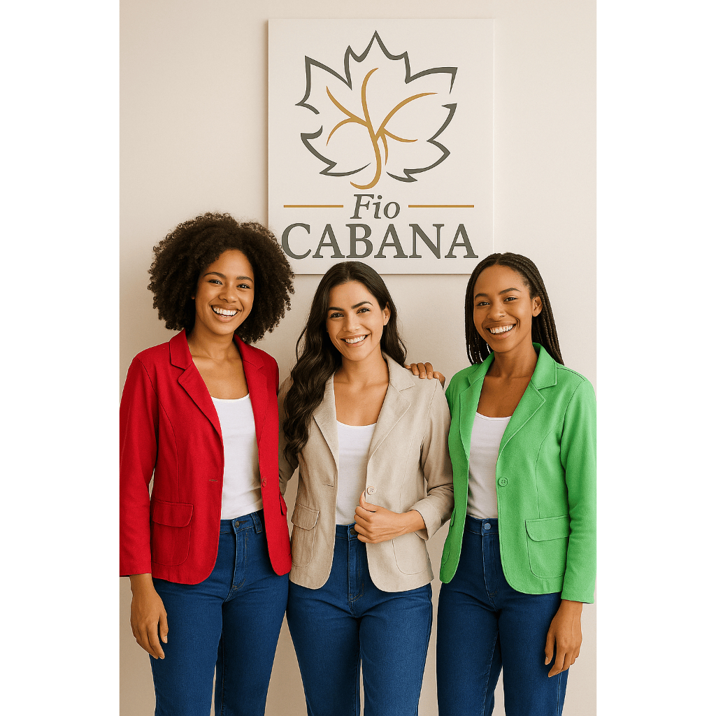 Blazer Feminino Luna Fio Cabana Linho Premium – Atemporal, Elegante e Versátil