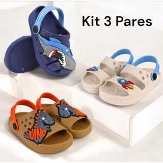 Kit 3 pares Babuches Infantil Menino.Escolar.Estiloso.Drika Calçados. em Oferta na Shopee