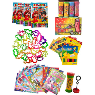 20 Caixas Massinha De Modelar + 20 Bolha Sabão + 20 Giz + 20 Revista Colorir + 20 Cortador Kit Festa em Oferta na Shopee