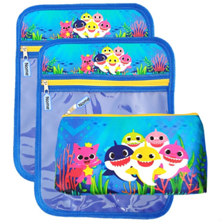 Saquinhos organizadores 3 peças Baby shark em Oferta na Shopee
