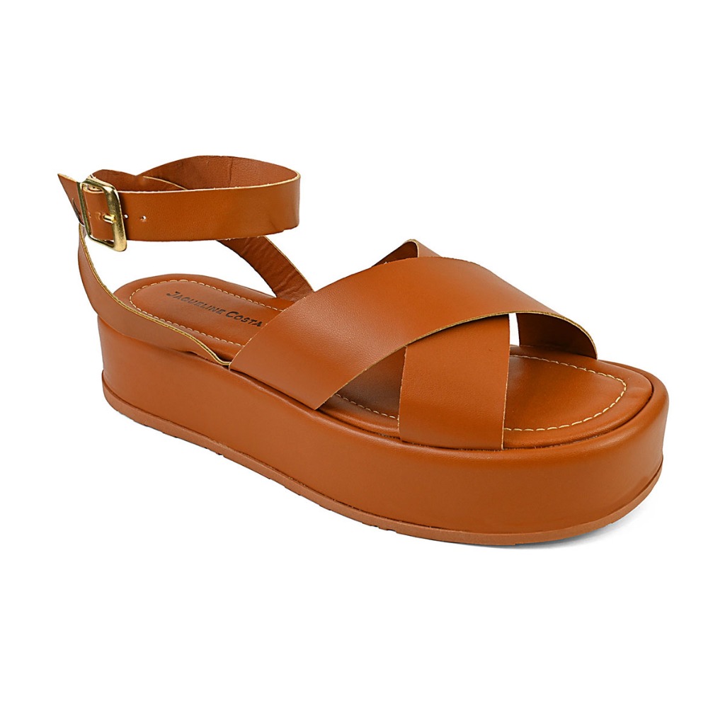 Sandalia Papete Plataforma Feminina Tendência Verão Moda  Confortável Jaqueline Costa