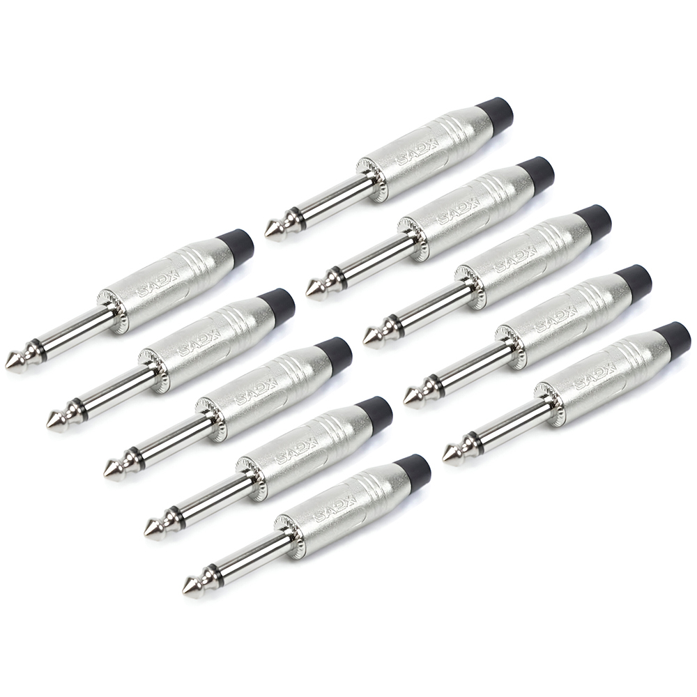 Kit 10 Plug P10 Mono Sa2x Santo Angelo Com Baquelite Niquelado P10 em Oferta na Shopee