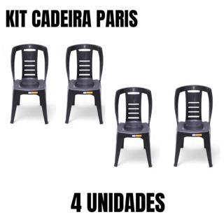 Cadeira Paris Resistente 154kg INMETRO- Festa, Bares, Adegas bem, Cozinhas, Esc etc - KIT 4 Cadeiras em Oferta na Shopee