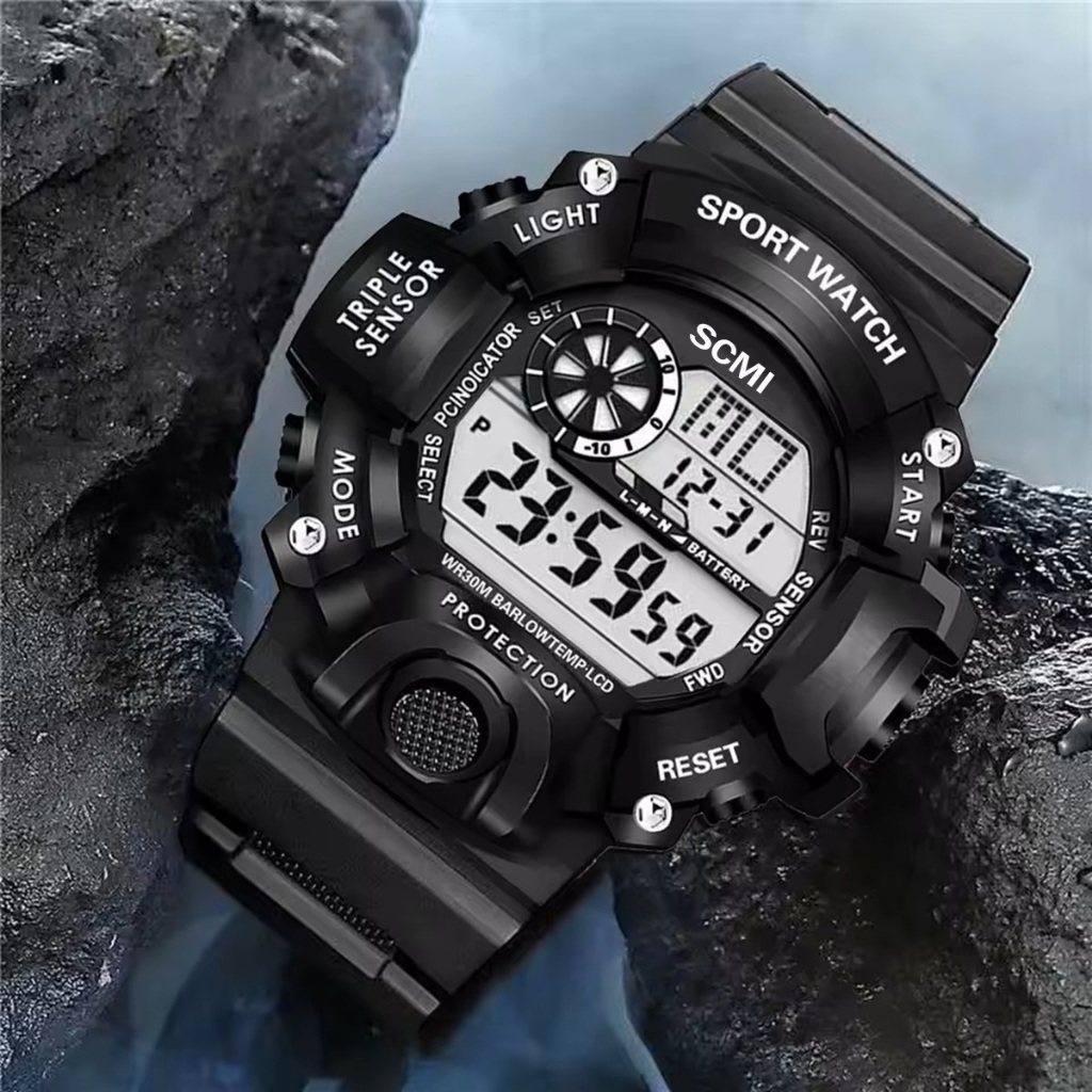 Relogio Digital Sport Watch Cronógrafo Luminoso Camuflado Com Alarme Resistente A Choques em Oferta na Shopee