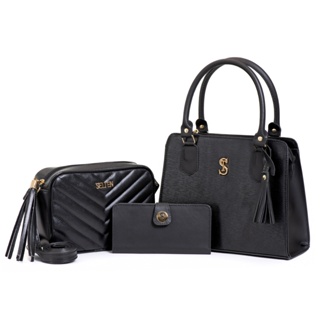 Bolsa Feminina Transversal e de Mão Media e Bolsa Pequena com Mini Carteira em Oferta na Shopee