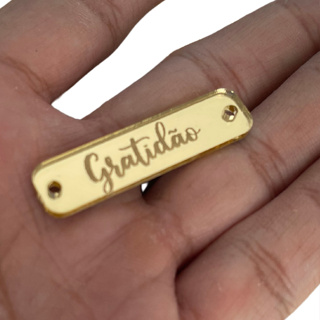 TAGS com 200/150/100/50 Apliques PLAQUINHA 4x1 Acrílico Espelhado em Oferta na Shopee