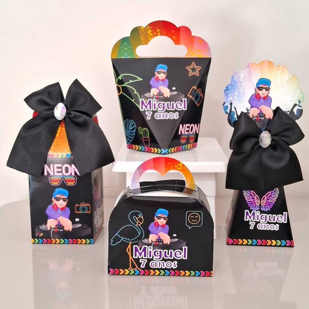 Kit Festa Balada Neon 2, Lembrancinha Personalizada, Lembrancinha Para Aniversário, PEGUE E MONTE