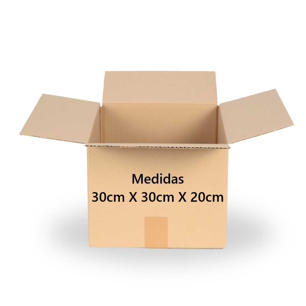 KIT COM 20 CAIXAS PAPELÃO MONTÁVEL ENVIO  30x30x20CM PARA SEU ENVIO ECOMMERCE SEDEX PAC CORREIOS