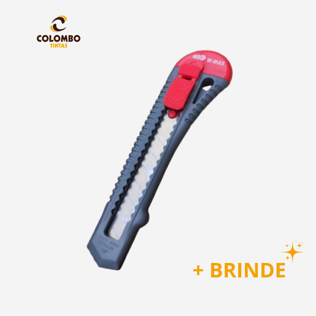 Estilete W-MAX Wurth 18mm – Uso Doméstico e Profissional com Sistema de Travamento + Brinde Grátis