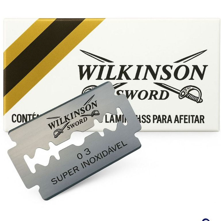 LÂMINA DE BARBEAR WILKINSON COM 300 UNIDADES - KIT COM 5 CARTELAS