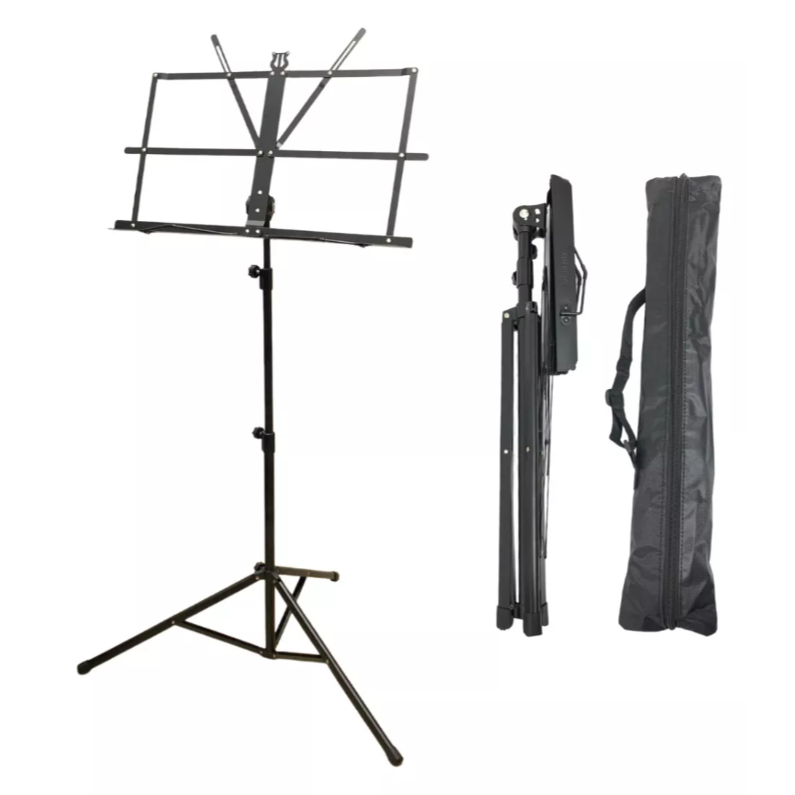 Estante partitura suporte pedestal dobravel ferro para igreja orquetras músicais com bag em Oferta na Shopee