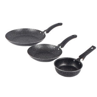 Conjunto de Frigideiras Francesa 3 Peças Antiaderente Aluminio Nacional