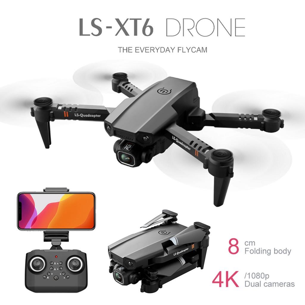 LS-XT6 RC Drone com Câmera 4K Câmera Rastrear Voo Sensor de Gravidade Gesto Foto Vídeo Altitude Hold