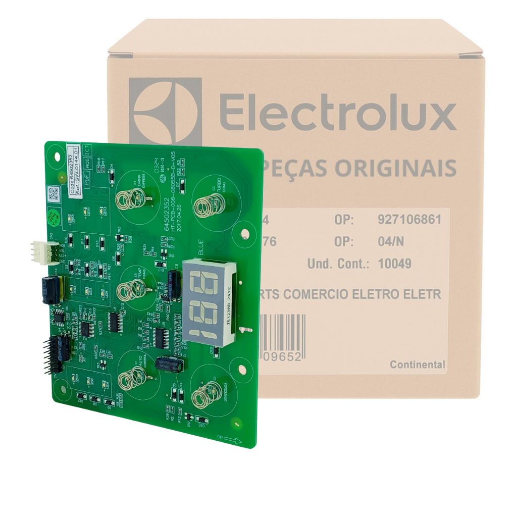 Placa Interface Original 64502352 Para Geladeiras Electrolux Df80 Df80x Dfw51 Dw51x Dwn51 Dwx51