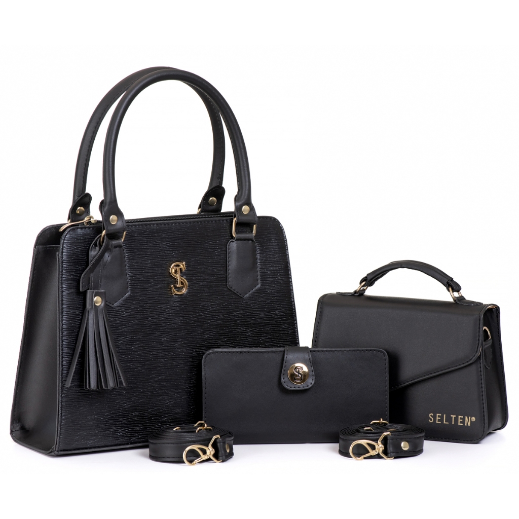 Bolsa Feminina Media Transversal E Bolsa Pequena Com Mini Carteira em Oferta na Shopee