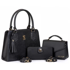Bolsa Feminina Media Transversal E Bolsa Pequena Com Mini Carteira