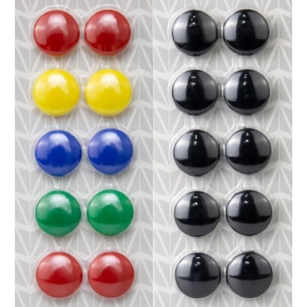 Imãs Magnético BOTON 2 cm - Colorido ou Preto Foto Mural Recados Lembretes - IMA003 em Oferta na Shopee