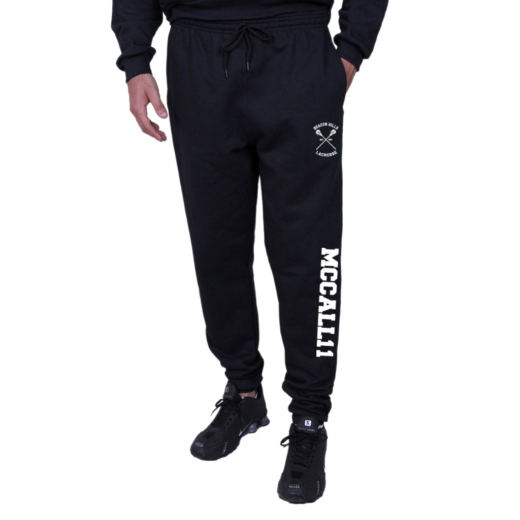 Calça Unissex De Moletom Flanelada Com Bolsos Inverno Adulto Algodão Mccall 11 Teen Wolf Sériado