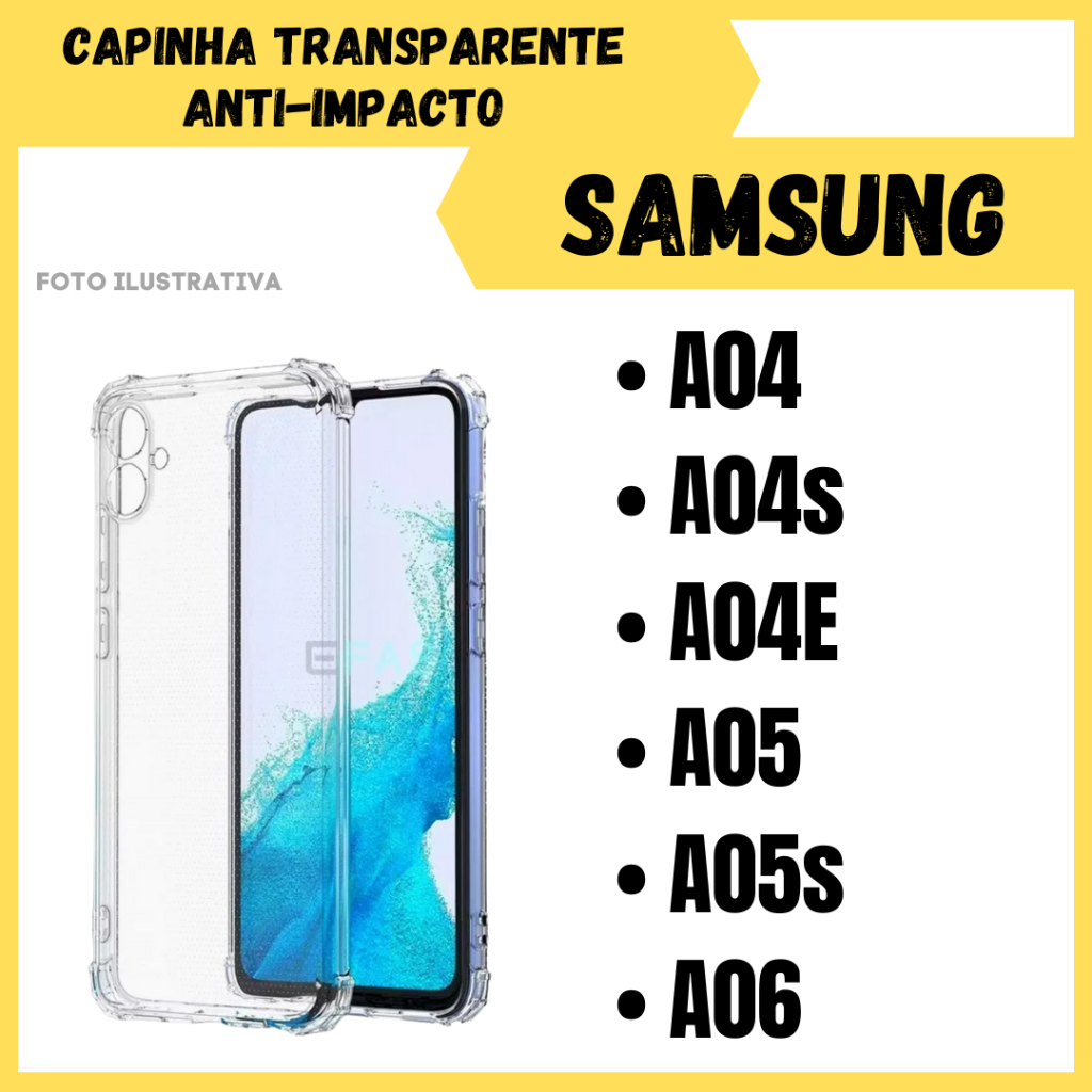 Combo Samsung A04/ A04s/ A04E/ A05/ A05s/ A06/ Capa transparente + Película 3D Privacidade / CM25/KT05.
