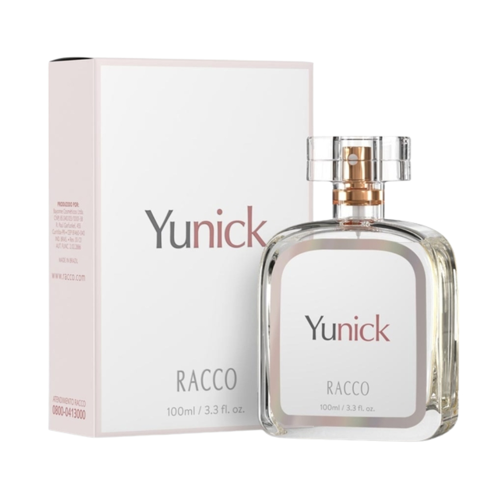 Perfume Yunick Feminino Floral Baunilha Pimenta Rosa Mulher Delicada Marcante Exótica  Racco 100ml
