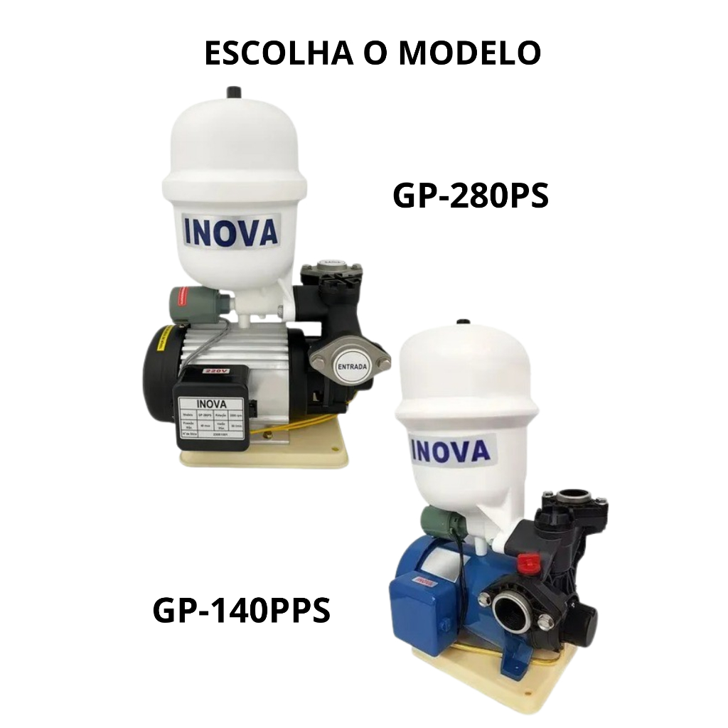Bomba Pressurizadora Pressurizador GP-140PPS/GP-280PS 220V Inova Pressão Agua