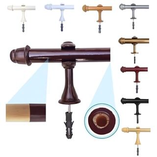 Kit varão de madeira simples para cortina 1,00 metro19mm cores variadas em Oferta na Shopee