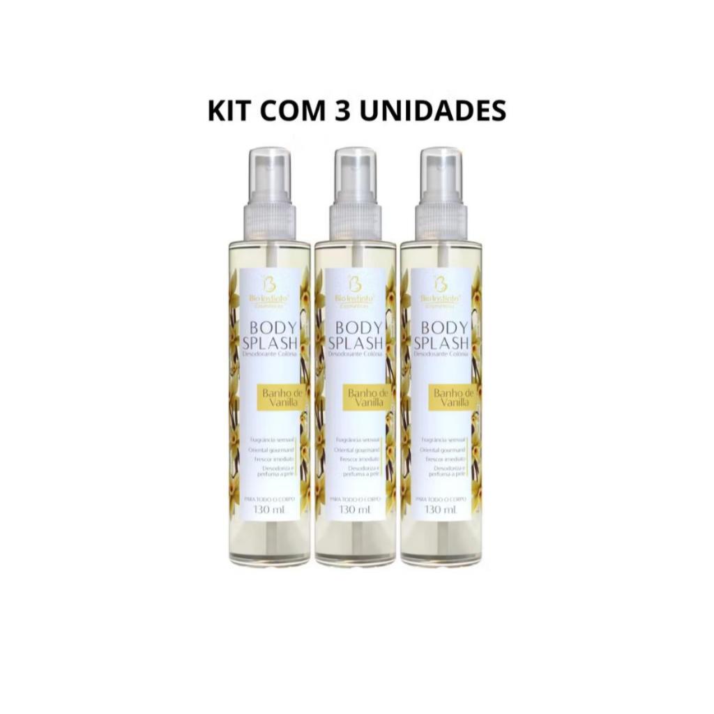 Kit 3  Body Splash BANHO DE VANILLA 130mL Bio Instinto