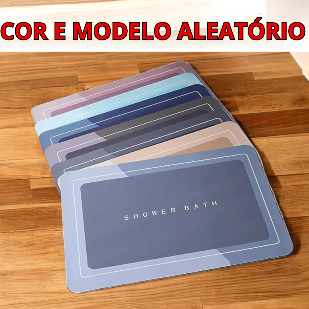 Tapete Retangular Multifuncional Para Banheiro Absorção Rápida, Antiderrapante