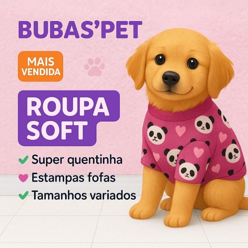 Roupinha Pet Soft | Roupinha Pet Inverno | Roupinha Pet Cachorro e Gato