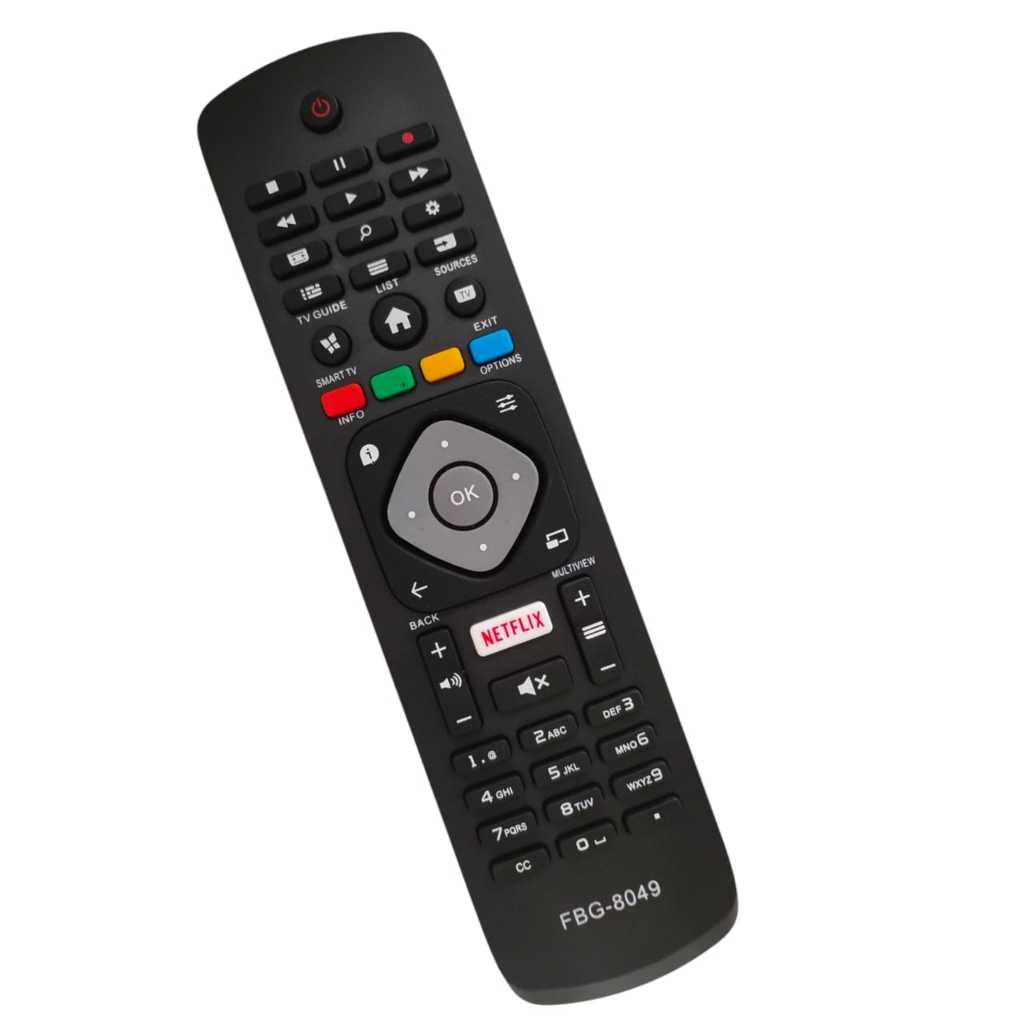Controle Remoto Compativel Tv Philips Smart Netflix 40PFG5100/78  40pfg5509/78 FBG-8049