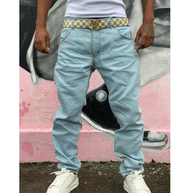 Calça Jeans  Clara Oversized masculino  Drip Us Moda Gringo tendência em Oferta na Shopee