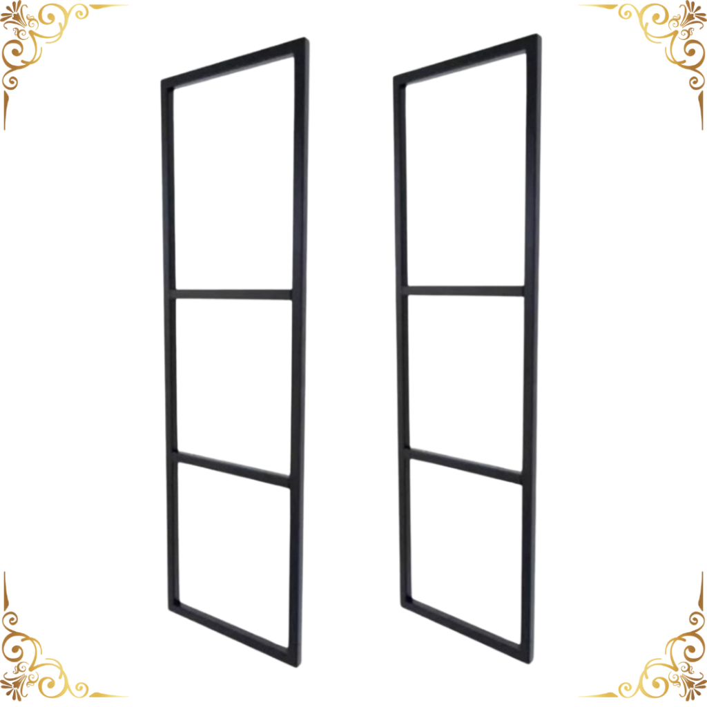 2 Suporte Prateleira Tripla Suspensa Parede Teto Estilo Industrial Ferro Metalon 100cm